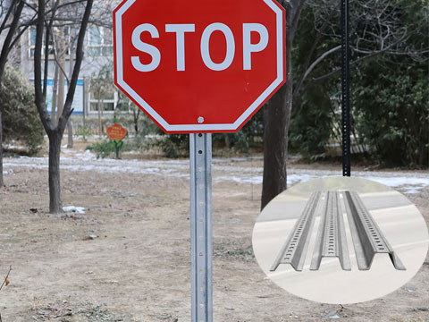 U channel sign posts are used for mounting traffic signs.