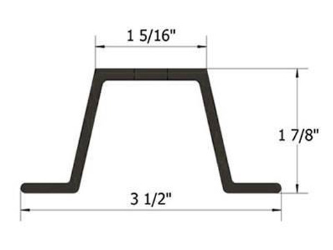  Extra heavy duty metal steel U channel sign post drawing