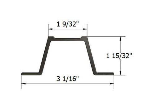  Heavy duty  metal steel U channel sign post drawing