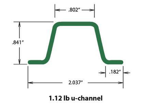  Lightweight metal steel U channel sign post drawing